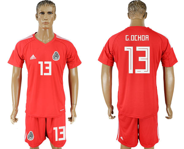 2018 World Cup Men Mexico #13 G.Ochoa Home Red Soccer Country Jersey 2018 World Cup Men Mexico #13 G.Ochoa Home Red Soccer Country Jersey
