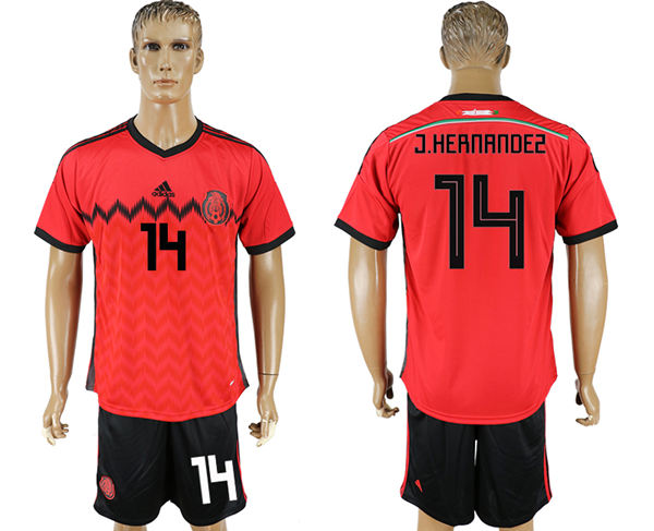 2018 World Cup Men Mexico #14 J.Hernandez Home Soccer Country Jersey 2018 World Cup Men Mexico #14 J.Hernandez Home Soccer Country Jersey