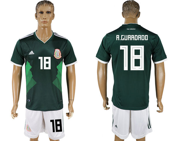 2018 World Cup Men Mexico #18 A.Guardado Home Green Soccer Country Jersey 2018 World Cup Men Mexico #18 A.Guardado Home Green Soccer Country Jersey