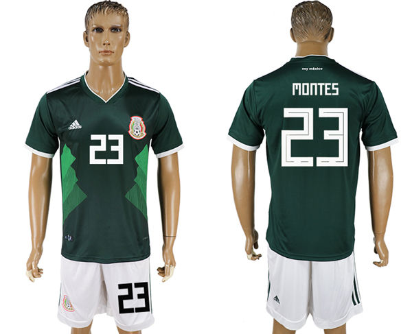2018 World Cup Men Mexico #23 Montes Home Green Soccer Country Jersey 2018 World Cup Men Mexico #23 Montes Home Green Soccer Country Jersey