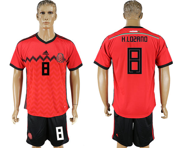 2018 World Cup Men Mexico #8 H.Lozano Home Soccer Country Jersey 2018 World Cup Men Mexico #8 H.Lozano Home Soccer Country Jersey