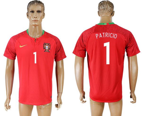 2018 World Cup Men Portugal #1 Patricio Home Soccer Country Jersey