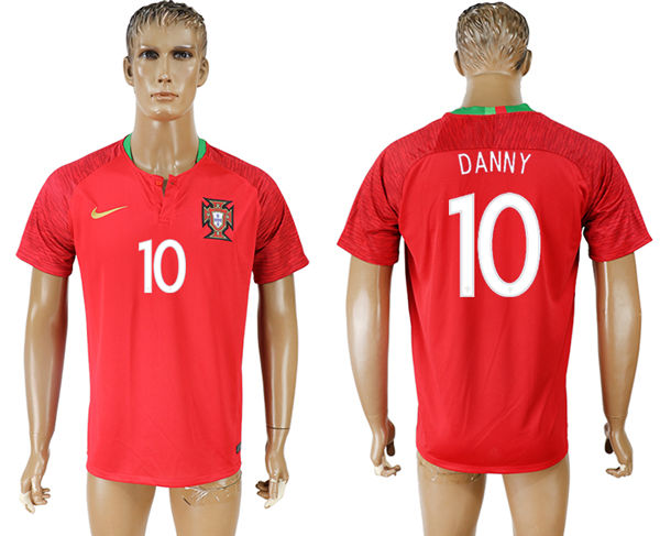 2018 World Cup Men Portugal #10 Danny Home Soccer Country Jersey