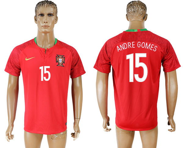 2018 World Cup Men Portugal #15 Andre Gomes Home Soccer Country Jersey 2018 World Cup Men Portugal #15 Andre Gomes Home Soccer Country Jersey