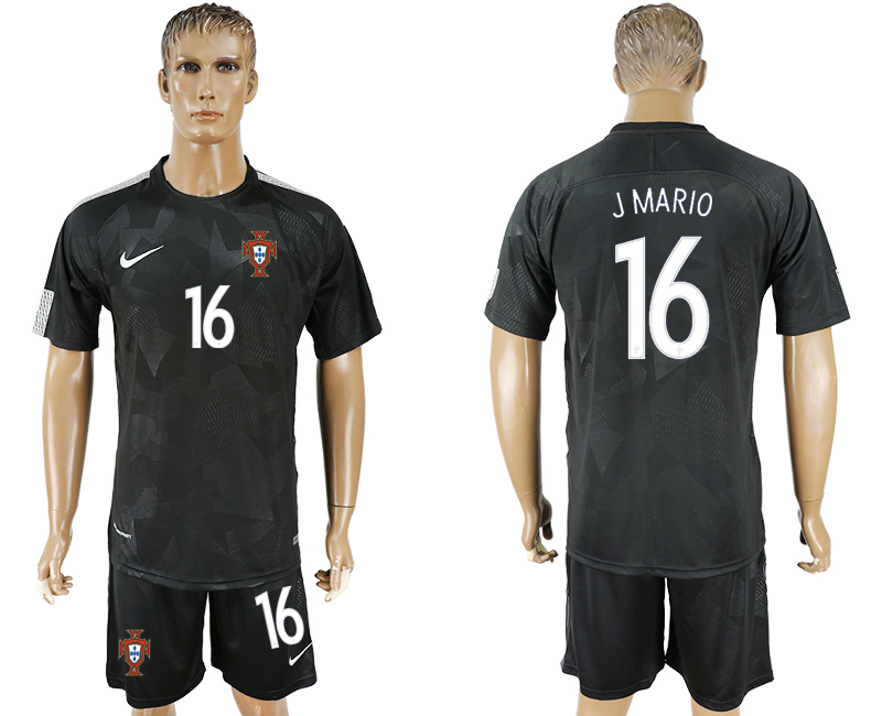 2018 World Cup Men Portugal #16 J Mario Home Soccer Country Jersey