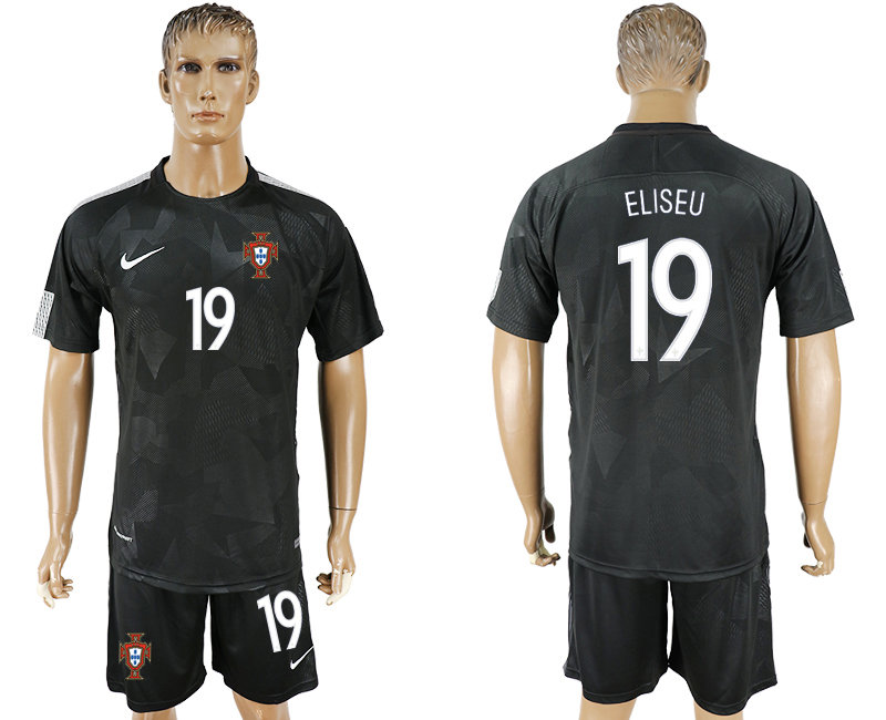 2018 World Cup Men Portugal #19 Eliseu Home Soccer Country Jersey