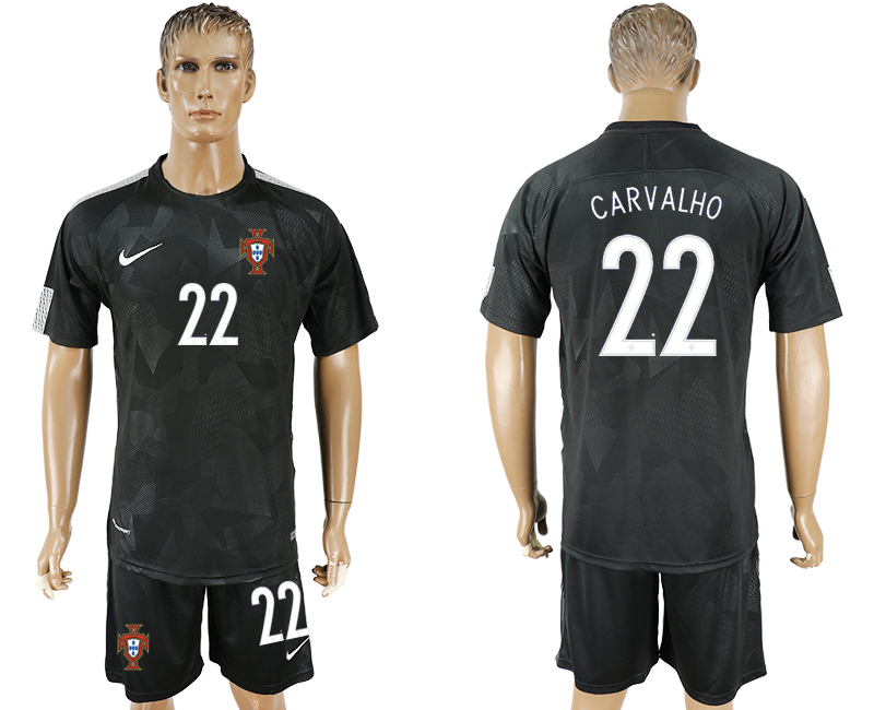 2018 World Cup Men Portugal #22 Carvalho Home Soccer Country Jersey