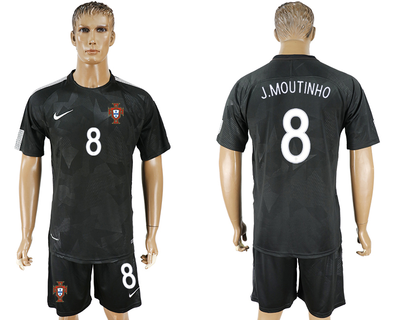 2018 World Cup Men Portugal #8 J.Moutinho Home Soccer Country Jersey