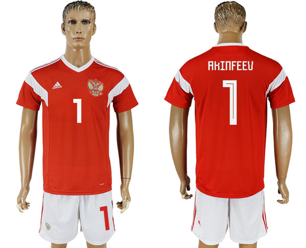 2018 World Cup Men Russia #1 Akinfeev Home Soccer Country Jersey 2018 World Cup Men Russia #1 Akinfeev Home Soccer Country Jersey