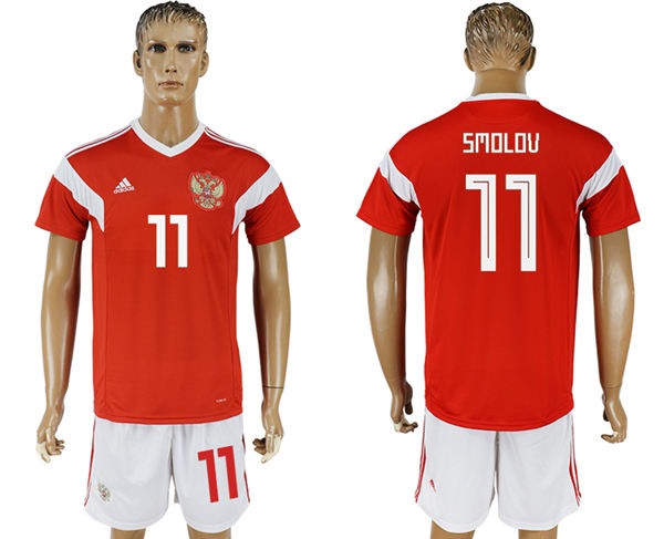 2018 World Cup Men Russia #11 Smolov Home Soccer Country Jersey 2018 World Cup Men Russia #11 Smolov Home Soccer Country Jersey