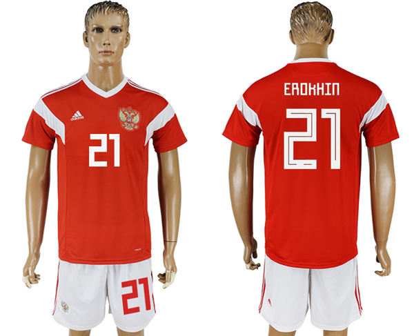 2018 World Cup Men Russia #21 Erokhin Home Soccer Country Jersey 2018 World Cup Men Russia #21 Erokhin Home Soccer Country Jersey