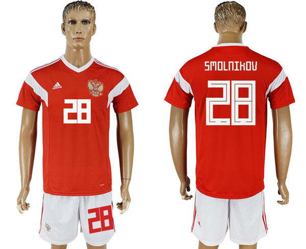 2018 World Cup Men Russia #28 Smolnikov Home Soccer Country Jersey 2018 World Cup Men Russia #28 Smolnikov Home Soccer Country Jersey