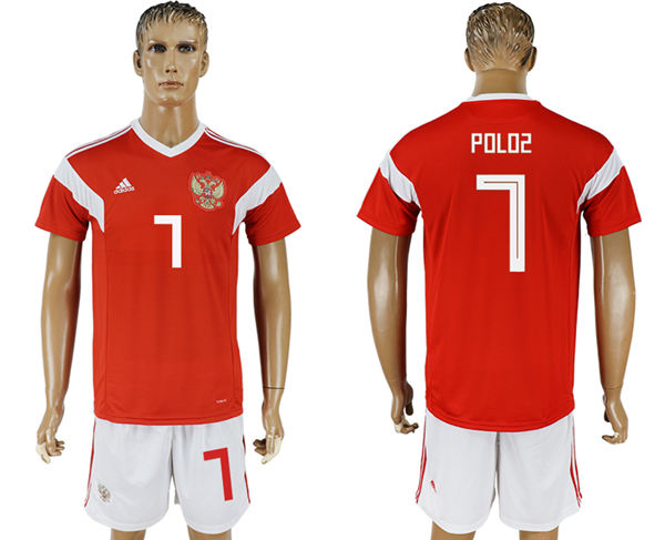 2018 World Cup Men Russia #7 Poloz Home Soccer Country Jersey 2018 World Cup Men Russia #7 Poloz Home Soccer Country Jersey