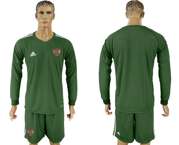 2018 World Cup Men Russia Home Long Sleeves Dack Green Soccer Country Jersey