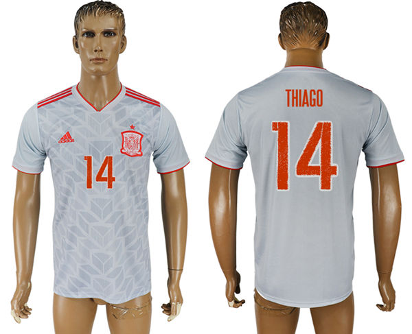 2018 World Cup Men Spain #14 Thiago Home Soccer Country Jersey 2018 World Cup Men Spain #14 Thiago Home Soccer Country Jersey