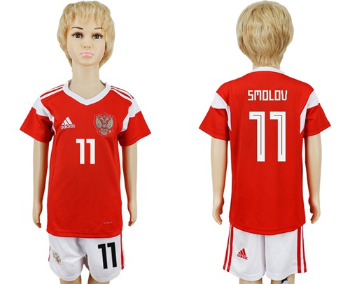 2018 World Cup Russia #11 Smolov Home Kid Soccer Country Jersey 2018 World Cup Russia #11 Smolov Home Kid Soccer Country Jersey