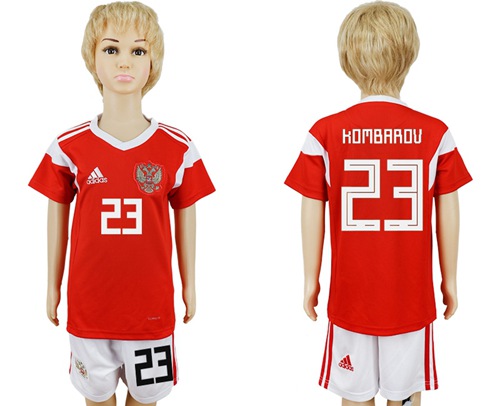 2018 World Cup Russia #23 Kombarov Home Kid Soccer Country Jersey