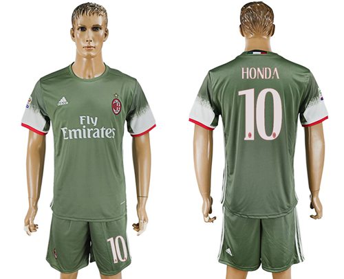 AC Milan #10 Honda Sec Away Soccer Club Jersey AC Milan #10 Honda Sec Away Soccer Club Jersey
