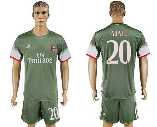 AC Milan #20 Abate Sec Away Soccer Club Jersey AC Milan #20 Abate Sec Away Soccer Club Jersey