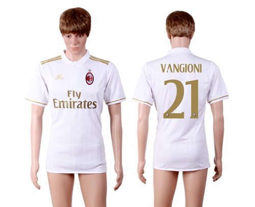 AC Milan #21 Vangioni Away Soccer Club Jersey AC Milan #21 Vangioni Away Soccer Club Jersey