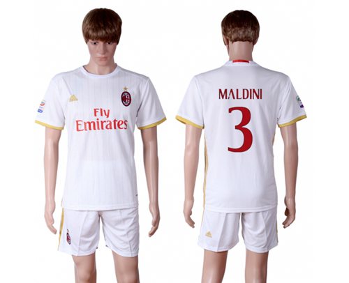 AC Milan #3 Maldini Away Soccer Club Jersey AC Milan #3 Maldini Away Soccer Club Jersey