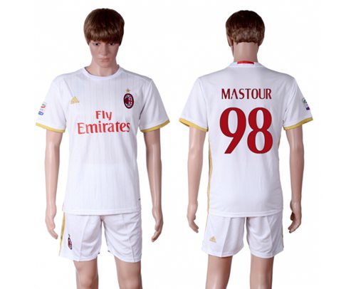 AC Milan #98 Mastour Away Soccer Club Jersey AC Milan #98 Mastour Away Soccer Club Jersey