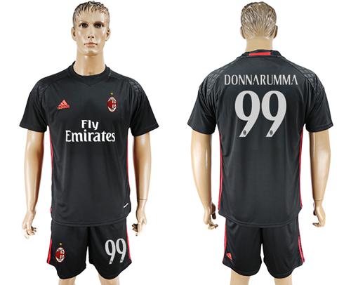 AC Milan #99 Donnarumma Black Goalkeeper Soccer Club Jersey AC Milan #99 Donnarumma Black Goalkeeper Soccer Club Jersey