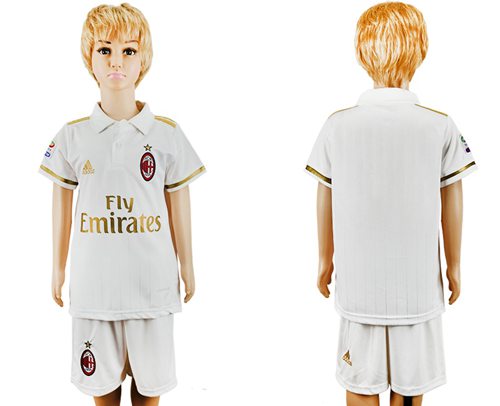 AC Milan Blank Away Kid Soccer Club Jersey AC Milan Blank Away Kid Soccer Club Jersey