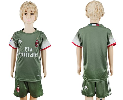 AC Milan Blank Sec Away Kid Soccer Club Jersey AC Milan Blank Sec Away Kid Soccer Club Jersey