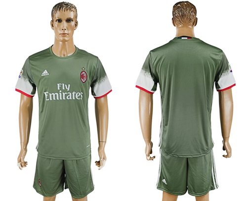 AC Milan Blank Sec Away Soccer Club Jersey AC Milan Blank Sec Away Soccer Club Jersey