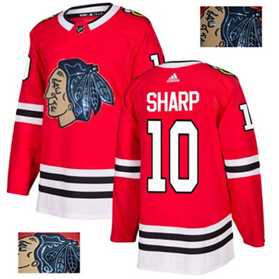 Adidas Blackhawks #10 Patrick Sharp Red Home Authentic Fashion Gold Stitched NHL Jersey Adidas Blackhawks #10 Patrick Sharp Red Home Authentic Fashion Gold Stitched NHL Jersey