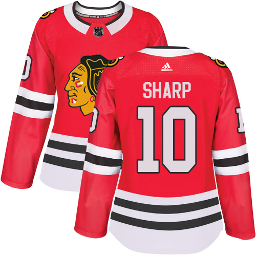 Adidas Blackhawks #10 Patrick Sharp Red Home Authentic Women's Stitched NHL Jersey Adidas Blackhawks #10 Patrick Sharp Red Home Authentic Women's Stitched NHL Jersey