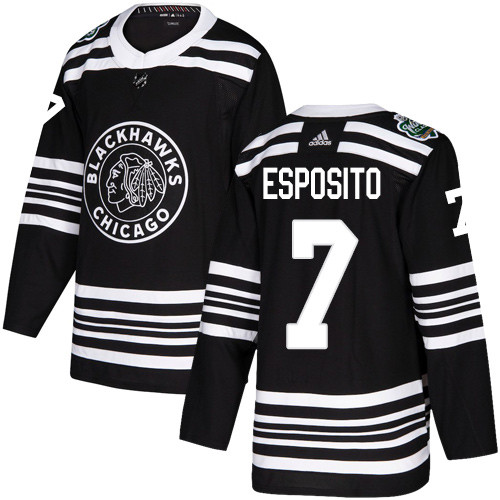 Adidas Blackhawks #7 Tony Esposito Black Authentic 2019 Winter Classic Stitched NHL Jersey Adidas Blackhawks #7 Tony Esposito Black Authentic 2019 Winter Classic Stitched NHL Jersey