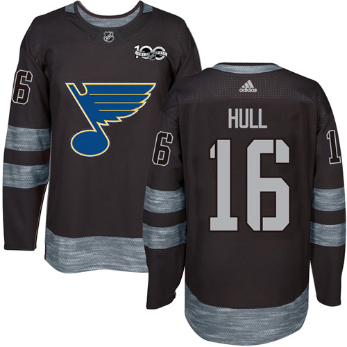 Adidas Blues #16 Brett Hull Black 1917-2017 100th Anniversary Stitched NHL Jersey Adidas Blues #16 Brett Hull Black 1917-2017 100th Anniversary Stitched NHL Jersey
