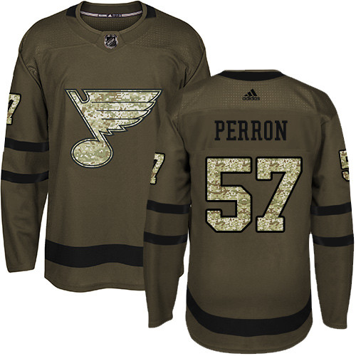 Adidas Blues #57 David Perron Green Salute to Service Stitched NHL Jersey Adidas Blues #57 David Perron Green Salute to Service Stitched NHL Jersey