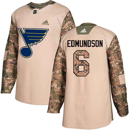 Adidas Blues #6 Joel Edmundson Camo Authentic 2017 Veterans Day Stitched NHL Jersey Adidas Blues #6 Joel Edmundson Camo Authentic 2017 Veterans Day Stitched NHL Jersey