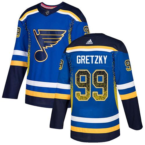 Adidas Blues #99 Wayne Gretzky Blue Home Authentic Drift Fashion Stitched NHL Jersey Adidas Blues #99 Wayne Gretzky Blue Home Authentic Drift Fashion Stitched NHL Jersey