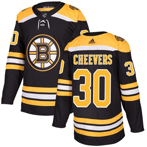 Adidas Bruins #30 Gerry Cheevers Black Home Authentic Stitched NHL Jersey Adidas Bruins #30 Gerry Cheevers Black Home Authentic Stitched NHL Jersey