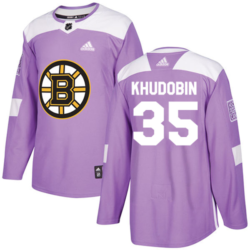 Adidas Bruins #35 Anton Khudobin Purple Authentic Fights Cancer Stitched NHL Jersey Adidas Bruins #35 Anton Khudobin Purple Authentic Fights Cancer Stitched NHL Jersey