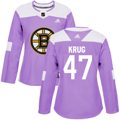 Adidas Bruins #47 Torey Krug Purple Authentic Fights Cancer Women's Stitched NHL Jersey Adidas Bruins #47 Torey Krug Purple Authentic Fights Cancer Women's Stitched NHL Jersey