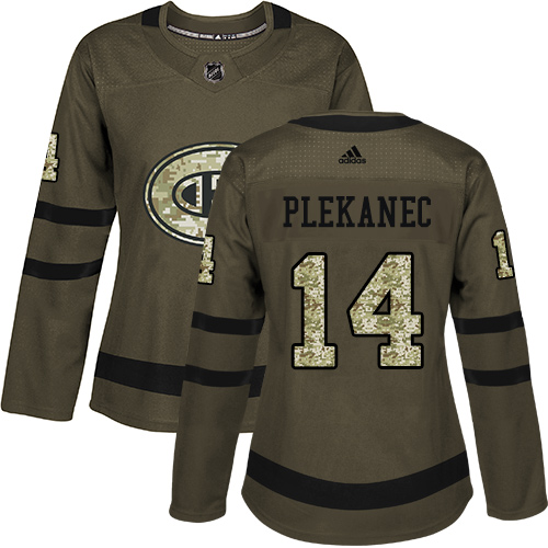 Adidas Canadiens #14 Tomas Plekanec Green Salute to Service Women's Stitched NHL Jersey Adidas Canadiens #14 Tomas Plekanec Green Salute to Service Women's Stitched NHL Jersey