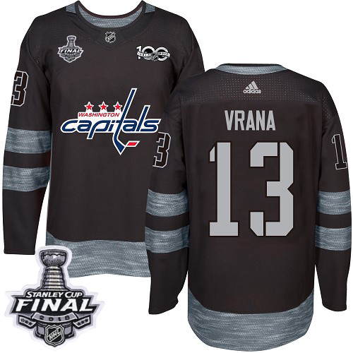 Adidas Capitals #13 Jakub Vrana Black 1917-2017 100th Anniversary 2018 Stanley Cup Final Stitched NHL Jersey Adidas Capitals #13 Jakub Vrana Black 1917-2017 100th Anniversary 2018 Stanley Cup Final Stitched NHL Jersey