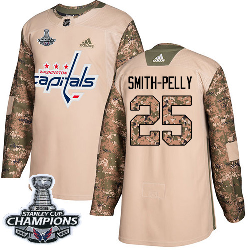 Adidas Capitals #25 Devante Smith-Pelly Camo Authentic 2017 Veterans Day Stanley Cup Final Champions Stitched NHL Jersey Adidas Capitals #25 Devante Smith-Pelly Camo Authentic 2017 Veterans Day Stanley Cup Final Champions Stitched NHL Jersey