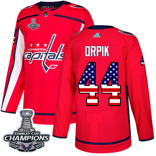 Adidas Capitals #44 Brooks Orpik Red Home Authentic USA Flag Stanley Cup Final Champions Stitched NHL Jersey Adidas Capitals #44 Brooks Orpik Red Home Authentic USA Flag Stanley Cup Final Champions Stitched NHL Jersey