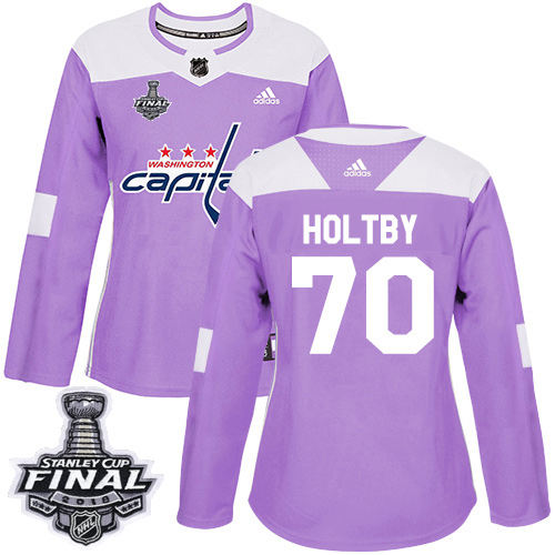 Adidas Capitals #70 Braden Holtby Purple Authentic Fights Cancer 2018 Stanley Cup Final Women's Stitched NHL Jersey Adidas Capitals #70 Braden Holtby Purple Authentic Fights Cancer 2018 Stanley Cup Final Women's Stitched NHL Jersey