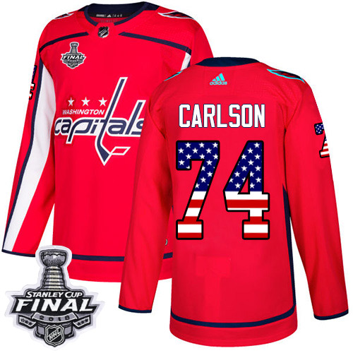 Adidas Capitals #74 John Carlson Red Home Authentic USA Flag 2018 Stanley Cup Final Stitched NHL Jersey Adidas Capitals #74 John Carlson Red Home Authentic USA Flag 2018 Stanley Cup Final Stitched NHL Jersey