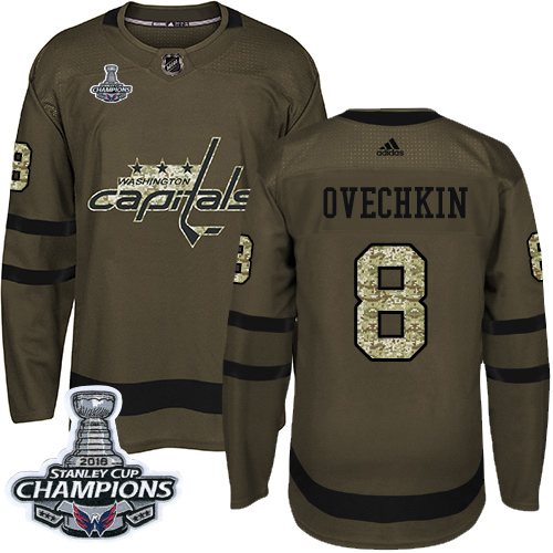 Adidas Capitals #8 Alex Ovechkin Green Salute to Service Stanley Cup Final Champions Stitched NHL Jersey Adidas Capitals #8 Alex Ovechkin Green Salute to Service Stanley Cup Final Champions Stitched NHL Jersey