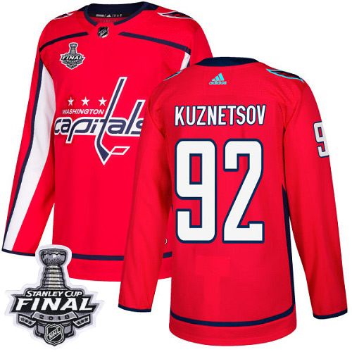 Adidas Capitals #92 Evgeny Kuznetsov Red Home Authentic 2018 Stanley Cup Final Stitched NHL Jersey Adidas Capitals #92 Evgeny Kuznetsov Red Home Authentic 2018 Stanley Cup Final Stitched NHL Jersey