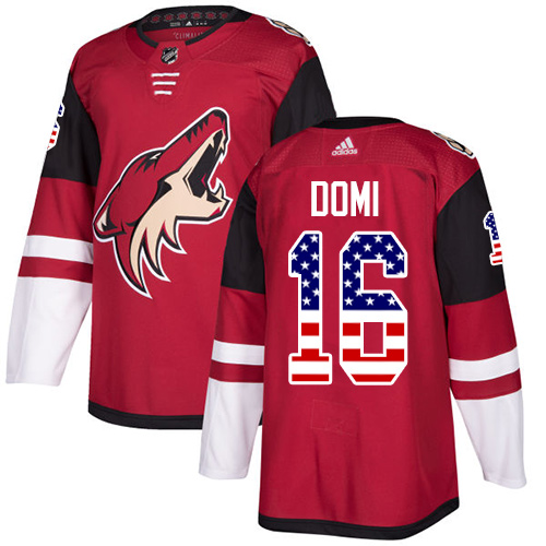 Adidas Coyotes #16 Max Domi Maroon Home Authentic USA Flag Stitched Youth NHL Jersey Adidas Coyotes #16 Max Domi Maroon Home Authentic USA Flag Stitched Youth NHL Jersey