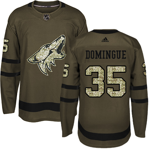 Adidas Coyotes #35 Louis Domingue Green Salute to Service Stitched NHL Jersey Adidas Coyotes #35 Louis Domingue Green Salute to Service Stitched NHL Jersey